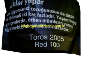 Toros 2005 RED sarma tütün kapak görseli